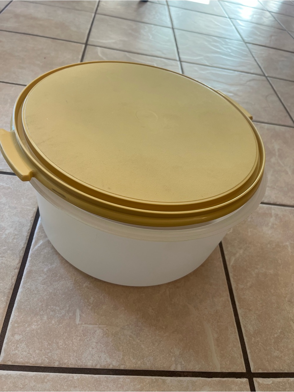 Tupperware cake carrier
